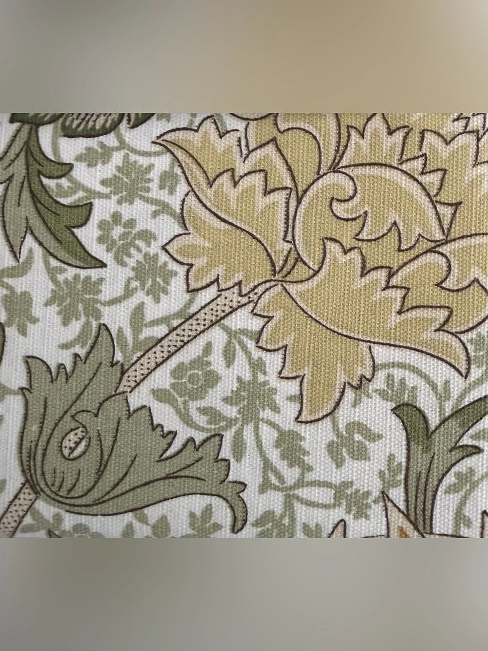 William Morris & Co Cray Shower Curtain Fabric 72x72” Flowers Green Yellow New